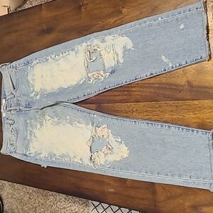 Distressed Light Blue Jeans